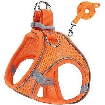Dog Harness for Small Medium Dogs Air Mesh Step-In Comfortable Fit with Two D-Rings