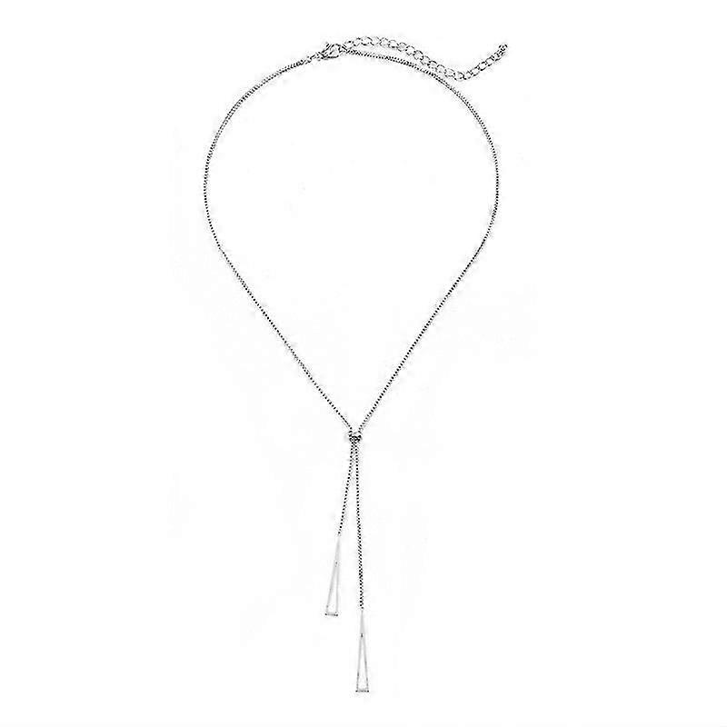 Geometric triangle pull necklace female cold
