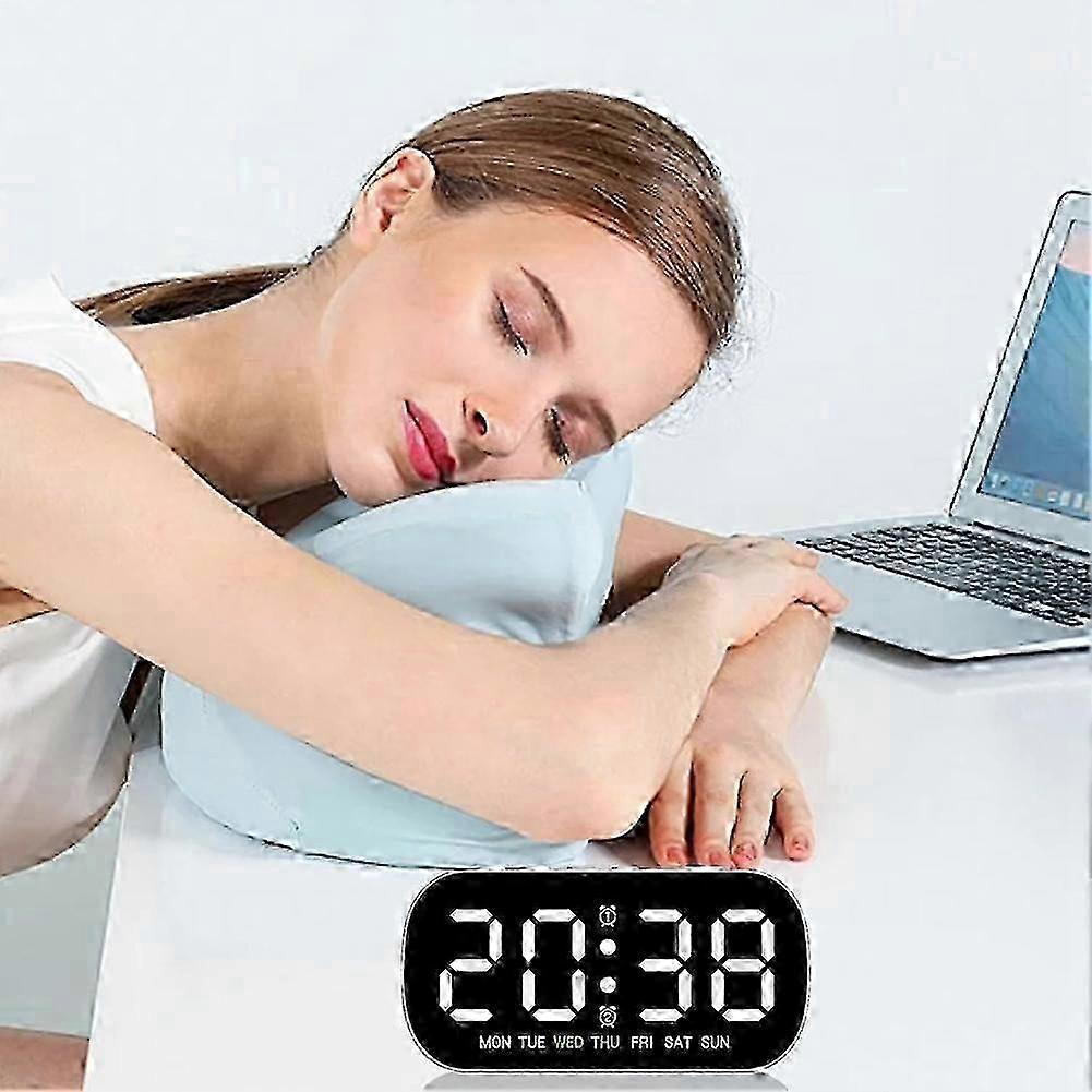 Electronic Time Clock - Portable LED Alarm, Multifunctional Table Timer Compact Bedside Display Clocks LX