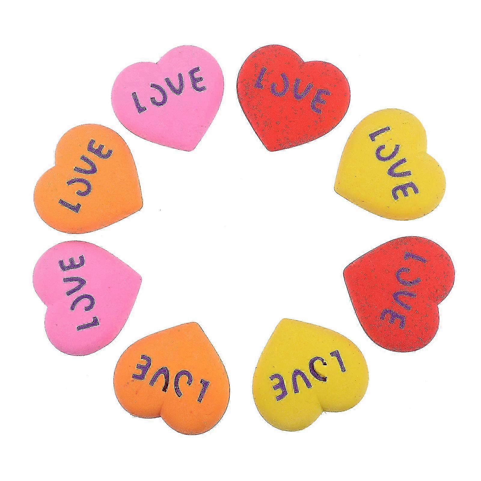Heart Shape Erasers 20 Pack Assorted Colors Rubber Erasers for School