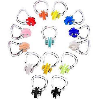 Colorful Swimming Nose Clips 14 Count 14 Colors for Recreational Swimming