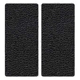 PVC Fitness Equipment Mat Set of 2 for Treadmill and Bike, Textured Base Pads for Indoor Training Placement and Dust Wipe Care, Black Multicolor IB