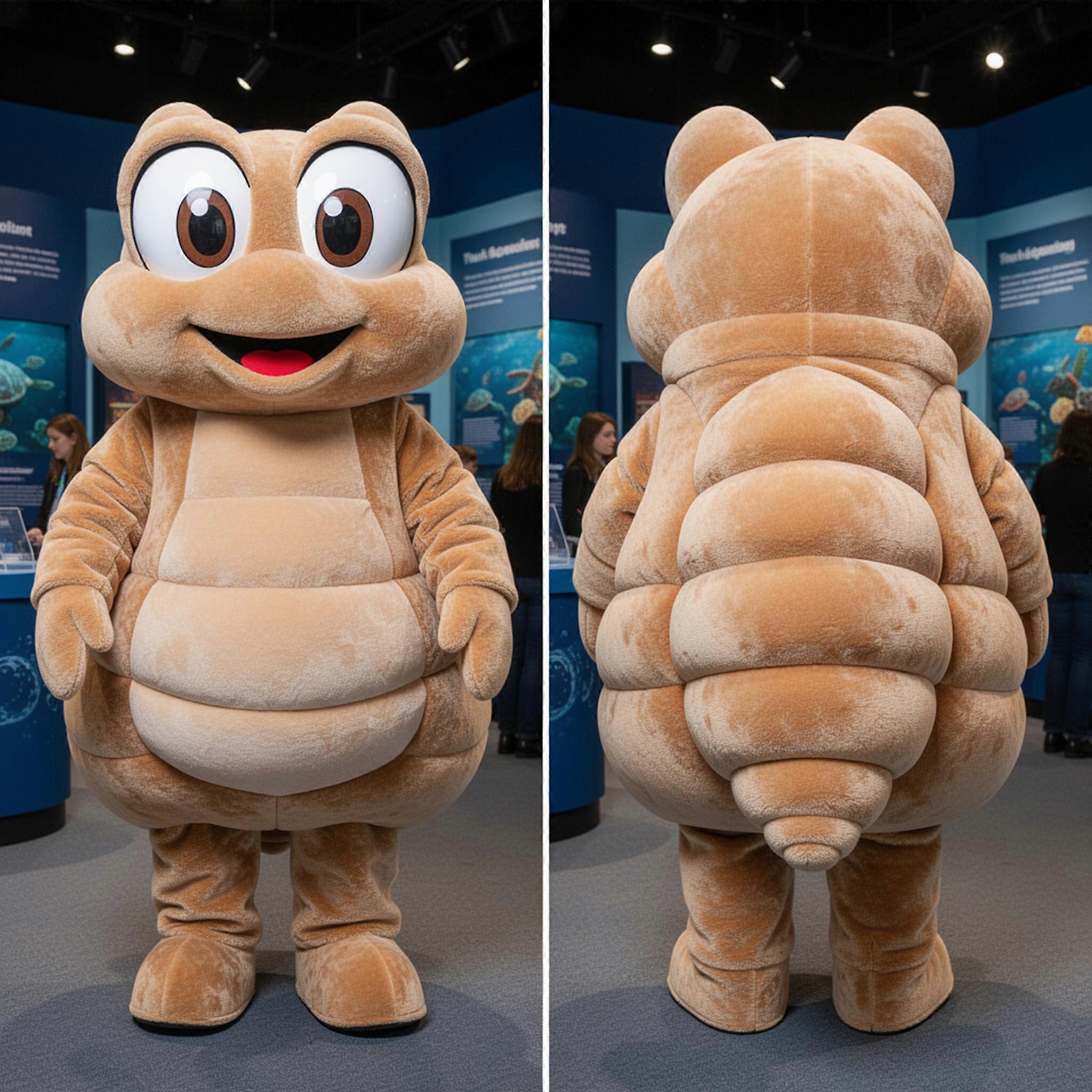 MASTICOT Tan Rounded Hermit Crab Mascot