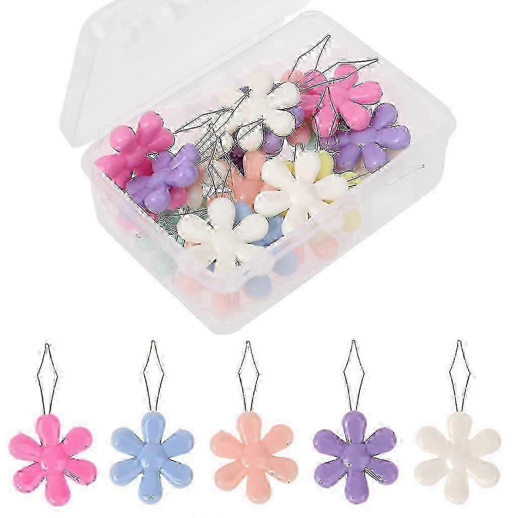 20pcs/box Flower Shape Wire Loop Needle Threaders Needlework Thread Guide Tool