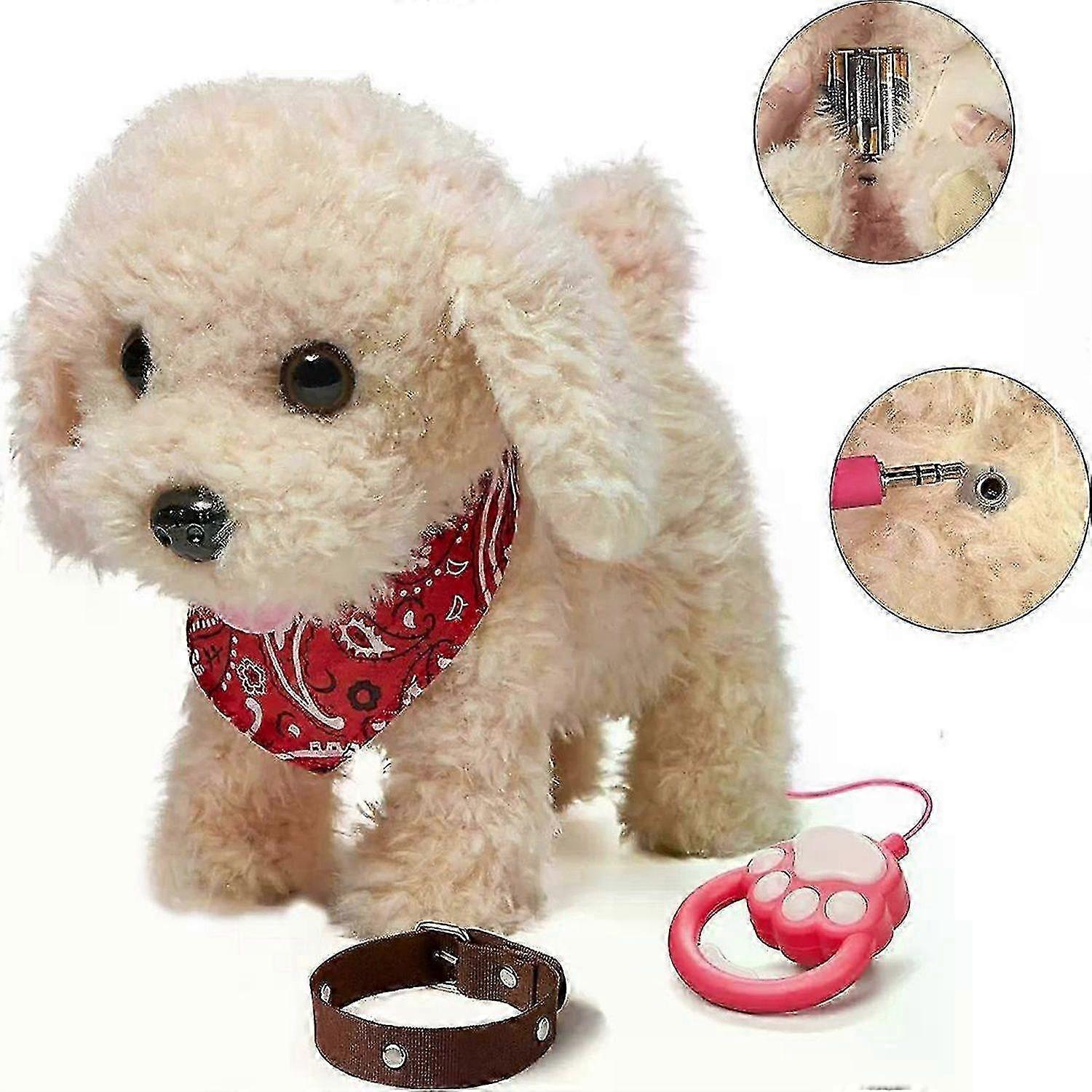 Sound-Responsive Walking Plush Dog