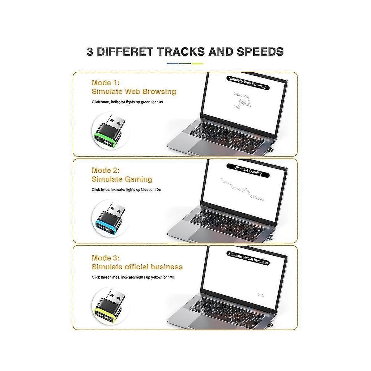 Usb Mouse Jiggler Undetectable Mouse Mover Keeps Computer/pc/laptop Awake Mouse Driver-free