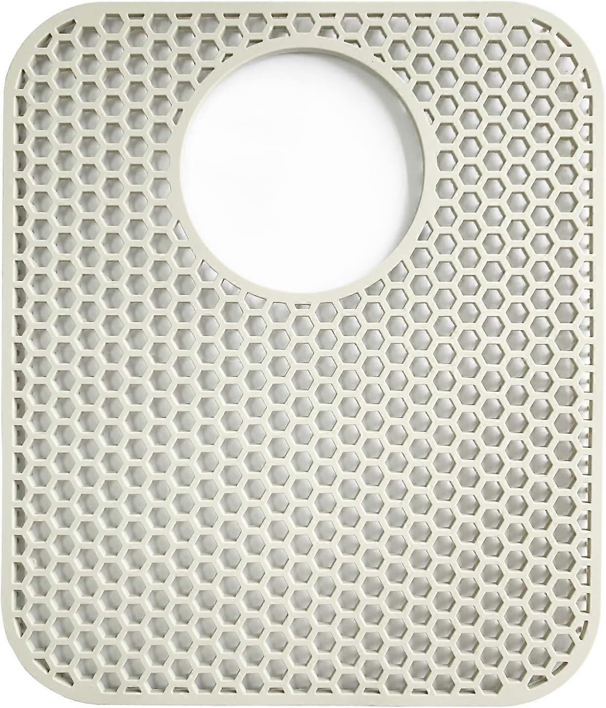 Silicone sink mat protector for kitchen sink (gray)