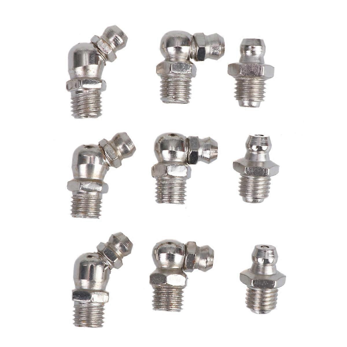 Silver Grease Fitting Kit 45Pcs for Mechanical Equipment Connection