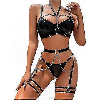 Elegant Lace Corset Bralette and Brief Set with Belt compatible with Women Stylish Undergarments Collection