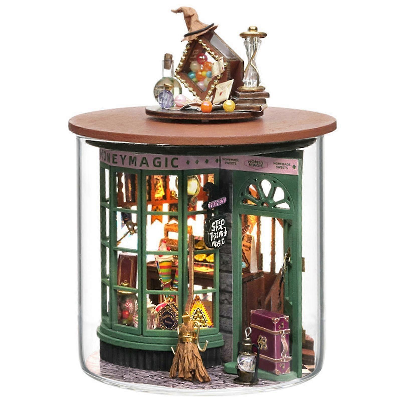 Miniature Bedroom Model DIY Kit With LED