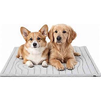 Foldable and portable cooling mat for dogs, with a multi-layered design for optimal comfort (for dogs and cats, grey, 91 x 58 cm)