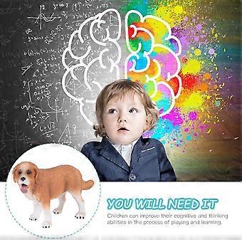 4-pak legetøjsplastik hvalpefigurer hundefigurer legesæt uddannelsesmodel simuleringsdyr