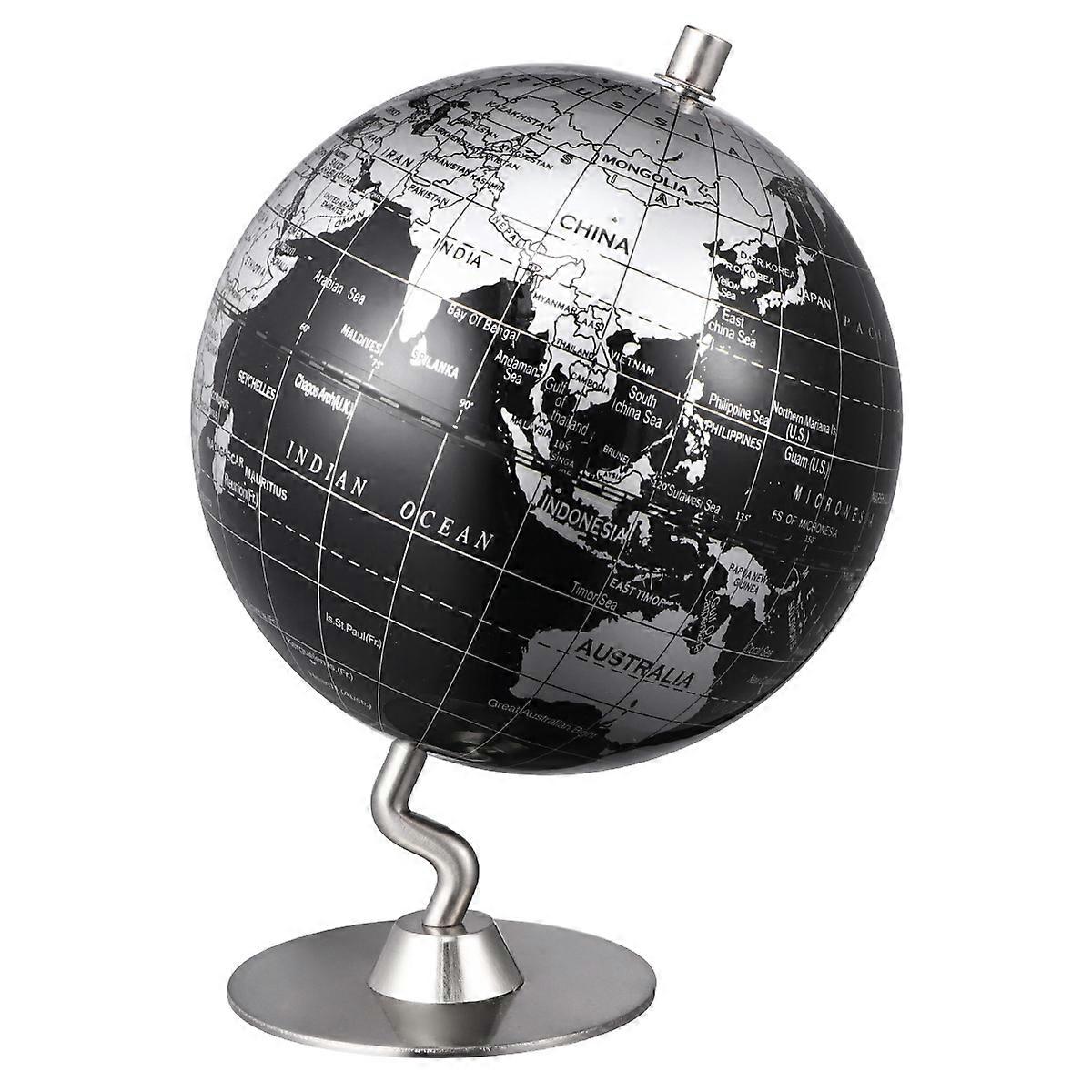 Desktop World Globe Black for Learning 2Pcs with Stand Educational Globe