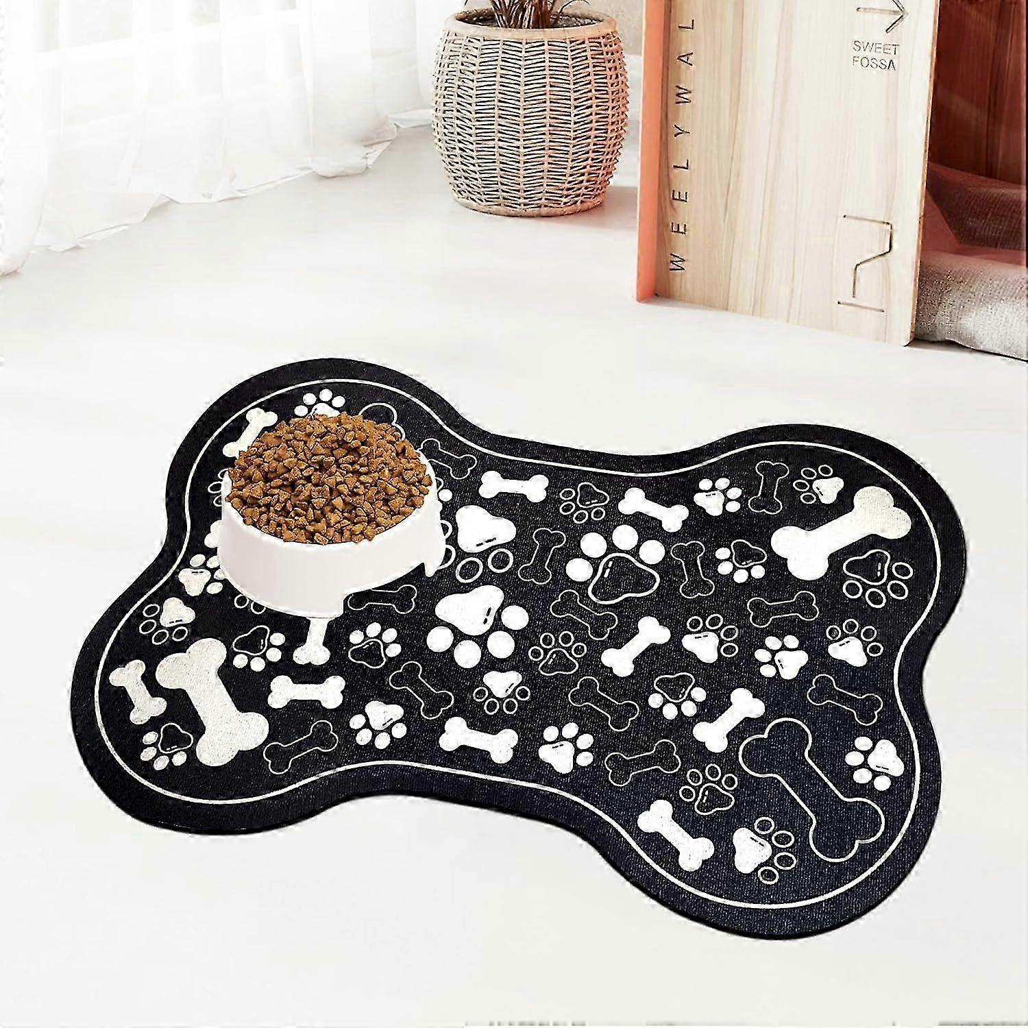 Bone Shaped Absorbent Pet Feeding Mat