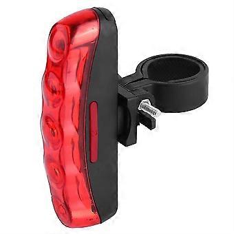 Lampada di segnalazione notturna impermeabile con 5 LED ad alta luminosità, luce posteriore per mountain bike.