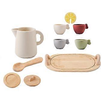 Silicone Tea Set Afternoon Tea Making Toys for Playing 2Sets Kids Toy Set