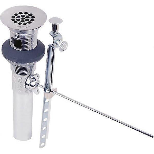Brass Bathroom Sink Drain with Pop Up Stopper, Replaceable Strainer, Easy DropIn Installation 815BCP