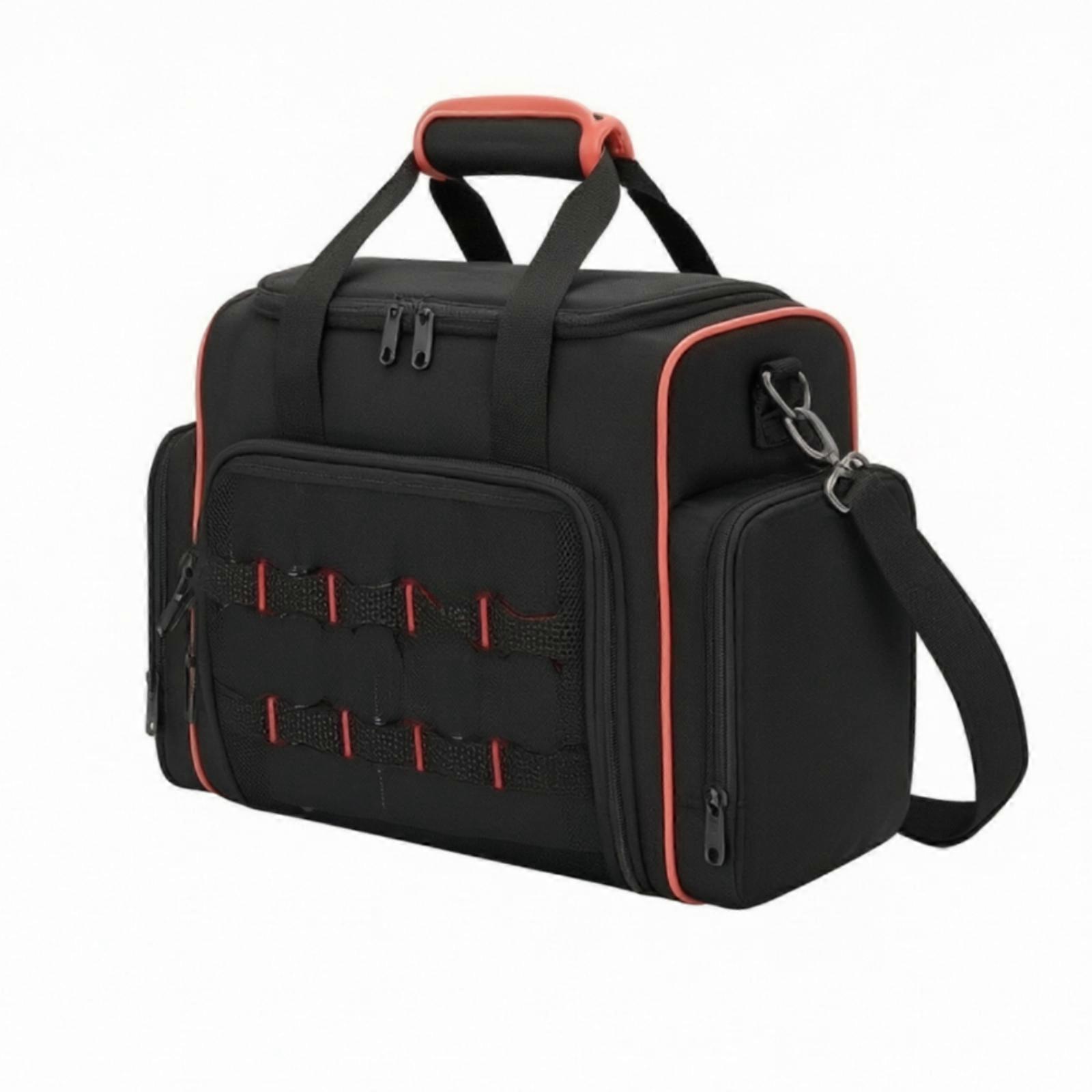 Multi-Compartment Tool Bag Zippered Oxford Material Tool Bag Abrasion-Resistant
