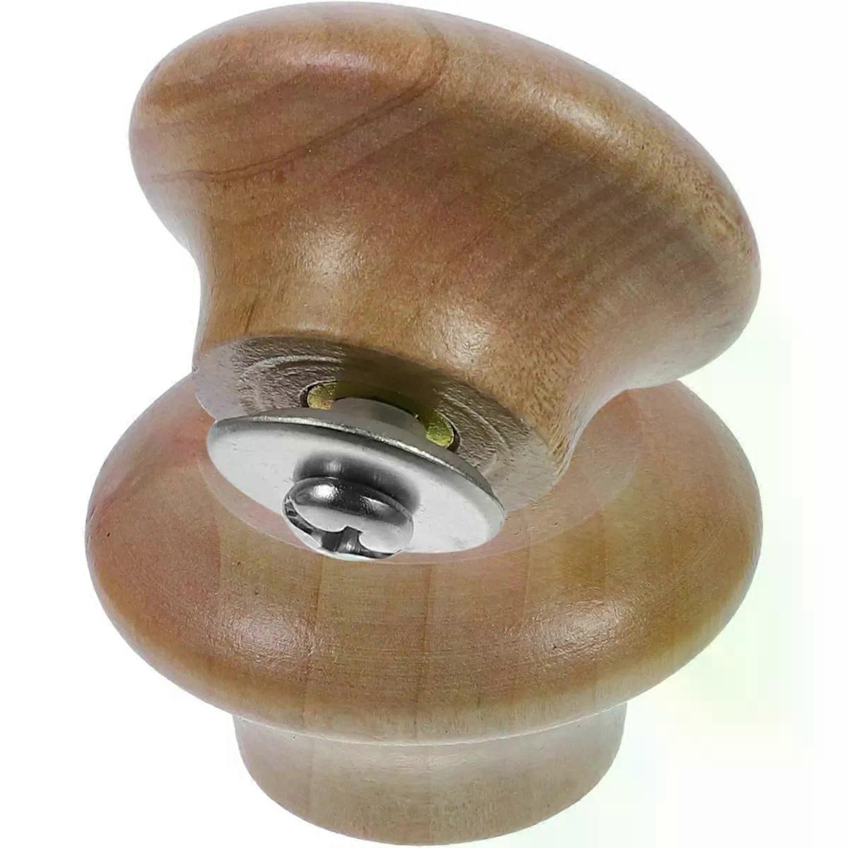 2pcs Universal Wooden Pot Lid Knobs, Grip for Glass Lids