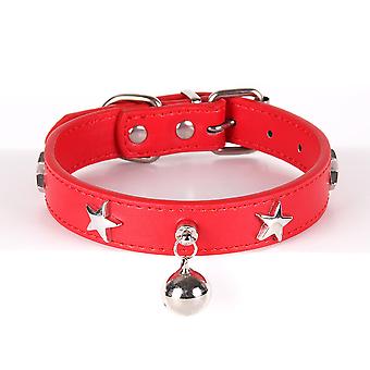 Veeki Dog Collar With Bell And Star Studs,dog Necklace For Cat Puppy Small Medium Large Dog Collar Pet Collar Adjustable Length Xs