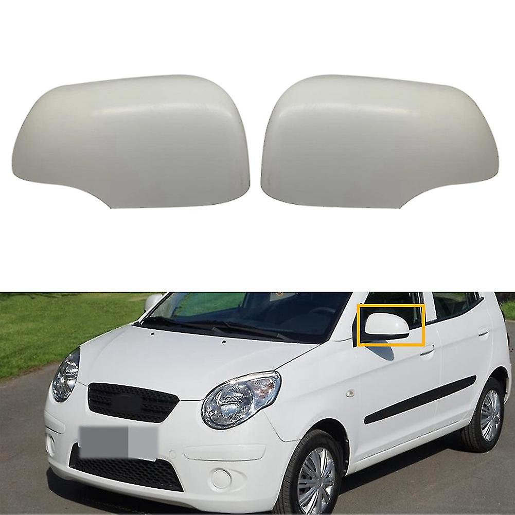 1pair Left & Right Side Door Mirror Cover Rearveiw Mirror Cap Wing Mirror Shell For Picanto 2012-20