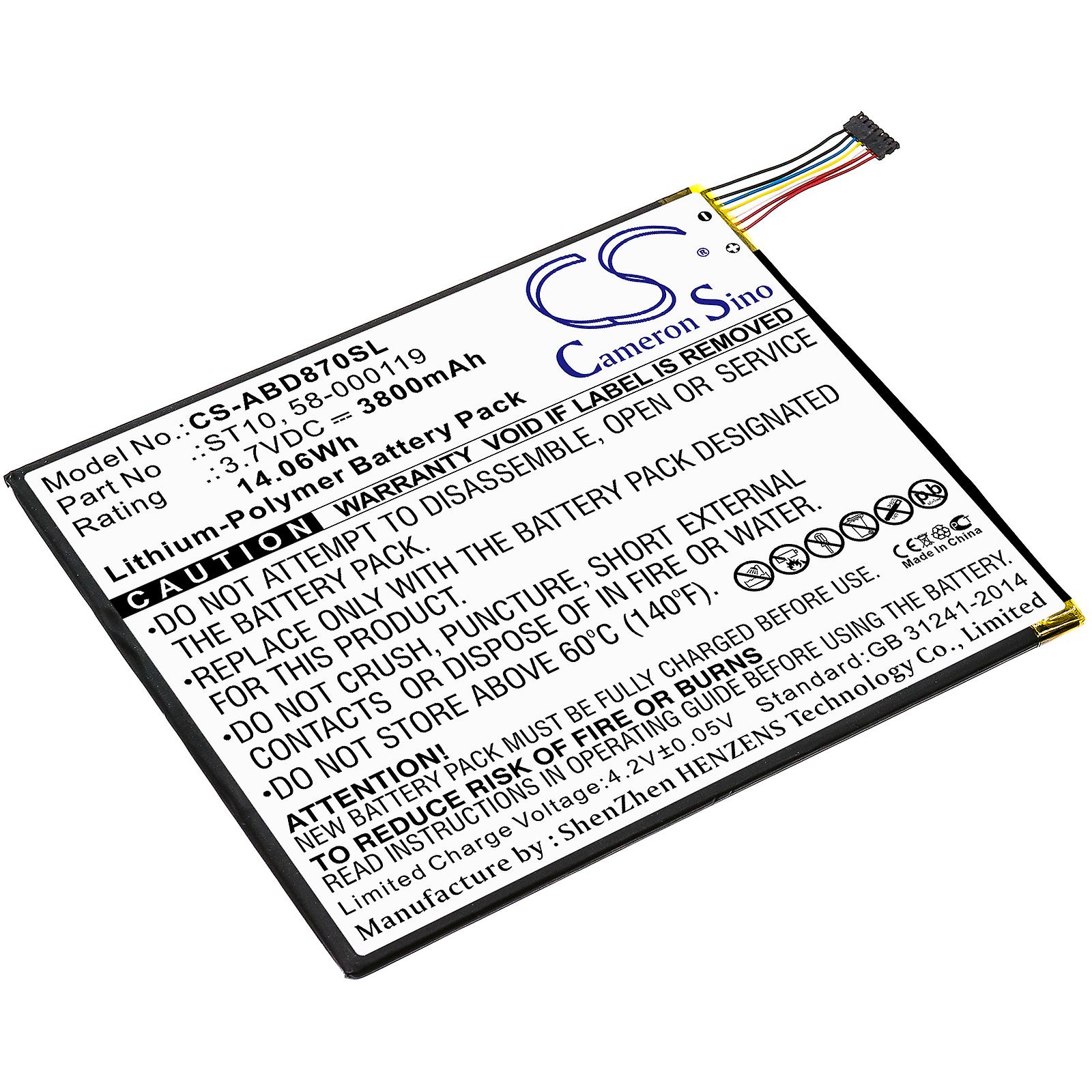 Battery for Amazon Kindle Fire HD 10 10.1 SR87CV SR87MC 26S1008 58-000119 ST10A
