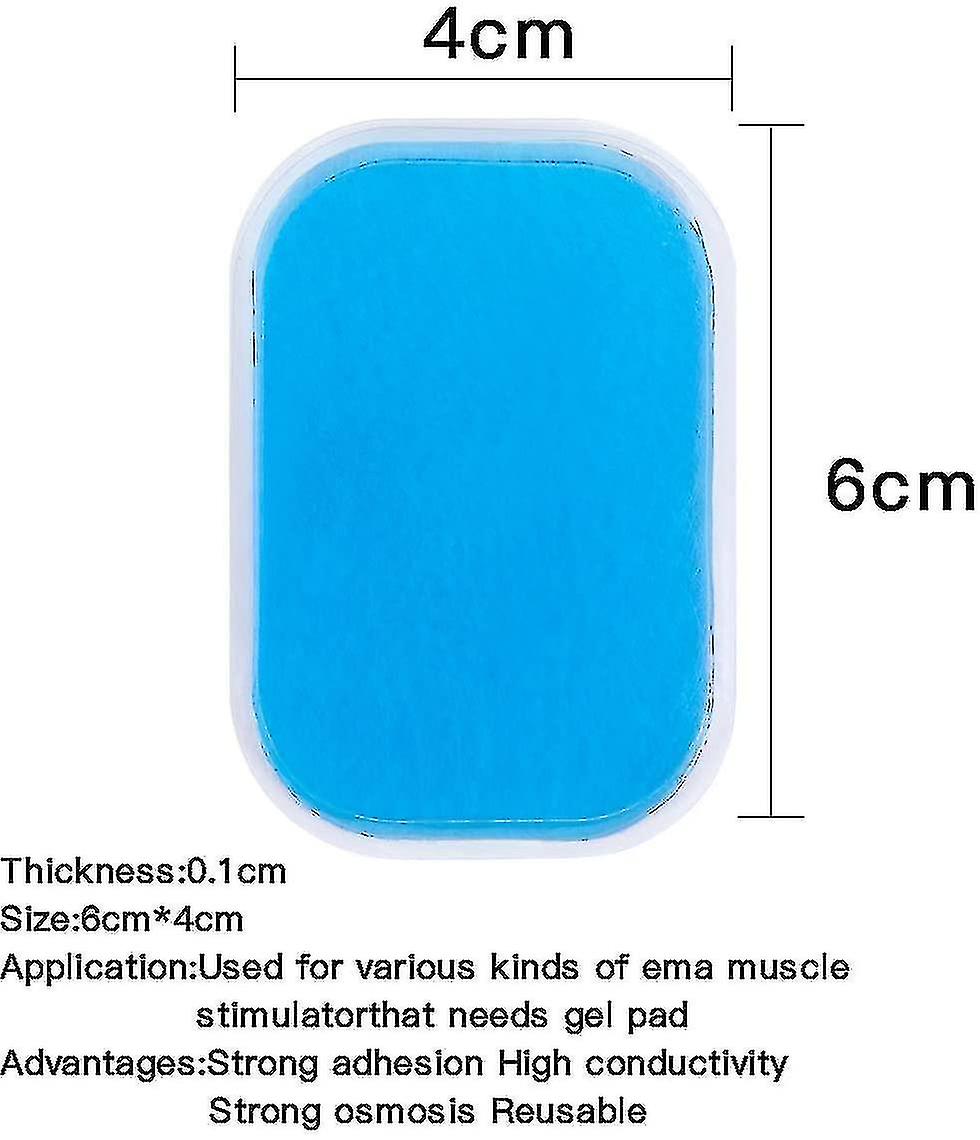 60 Pack Ems Gel Pads For Abdominal Trainer Replacement Gel Sheets For