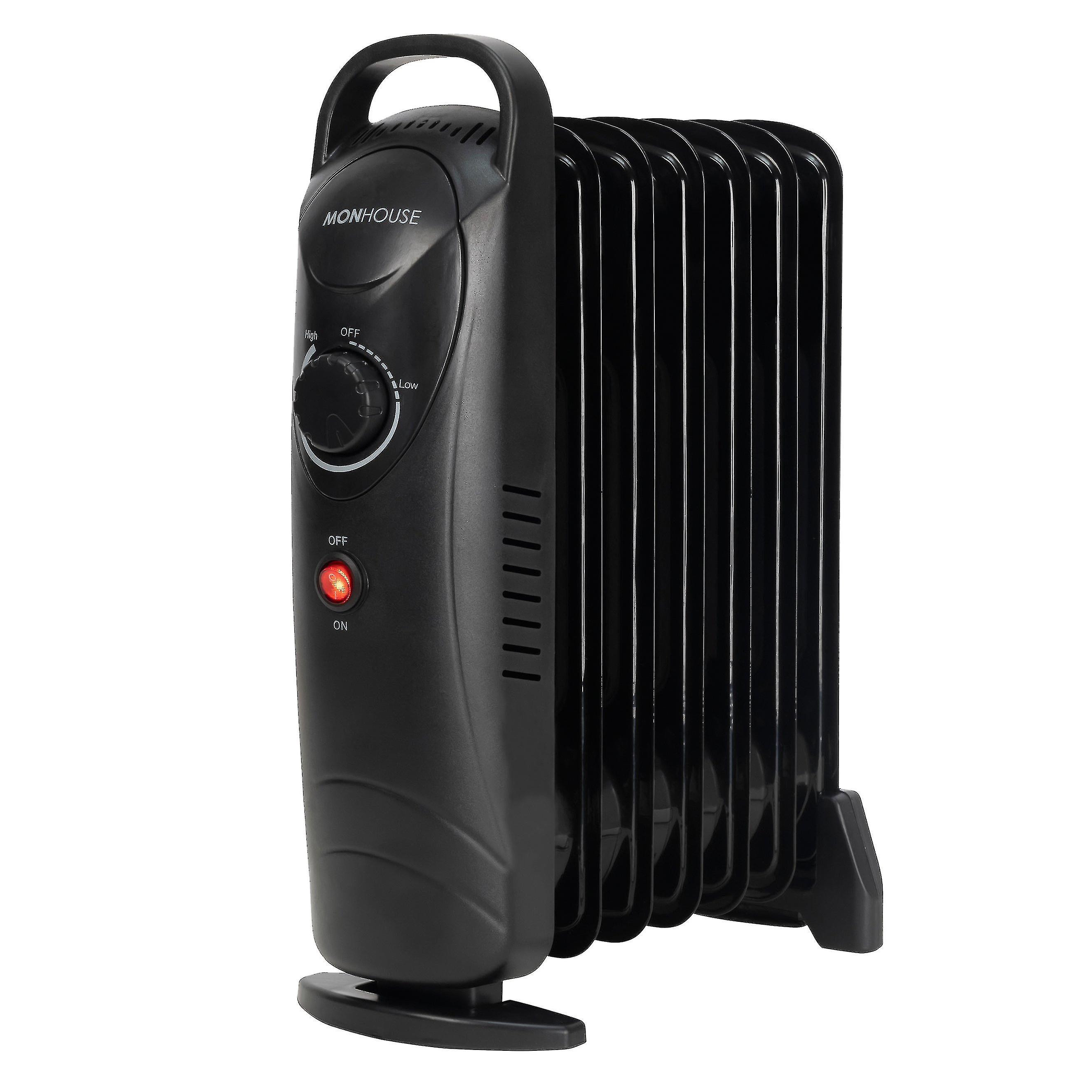 Small Oil Filled Electric Radiator 7 Fin Heater Portable Heat Thermostat  700w | Fruugo IL
