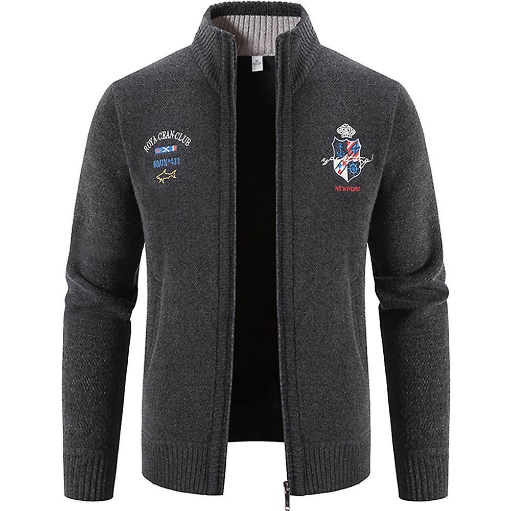 Kaxidy Men's Cardigan Sweaters Casual Full Zip Sweaters Knitted Cardigan With Pockets