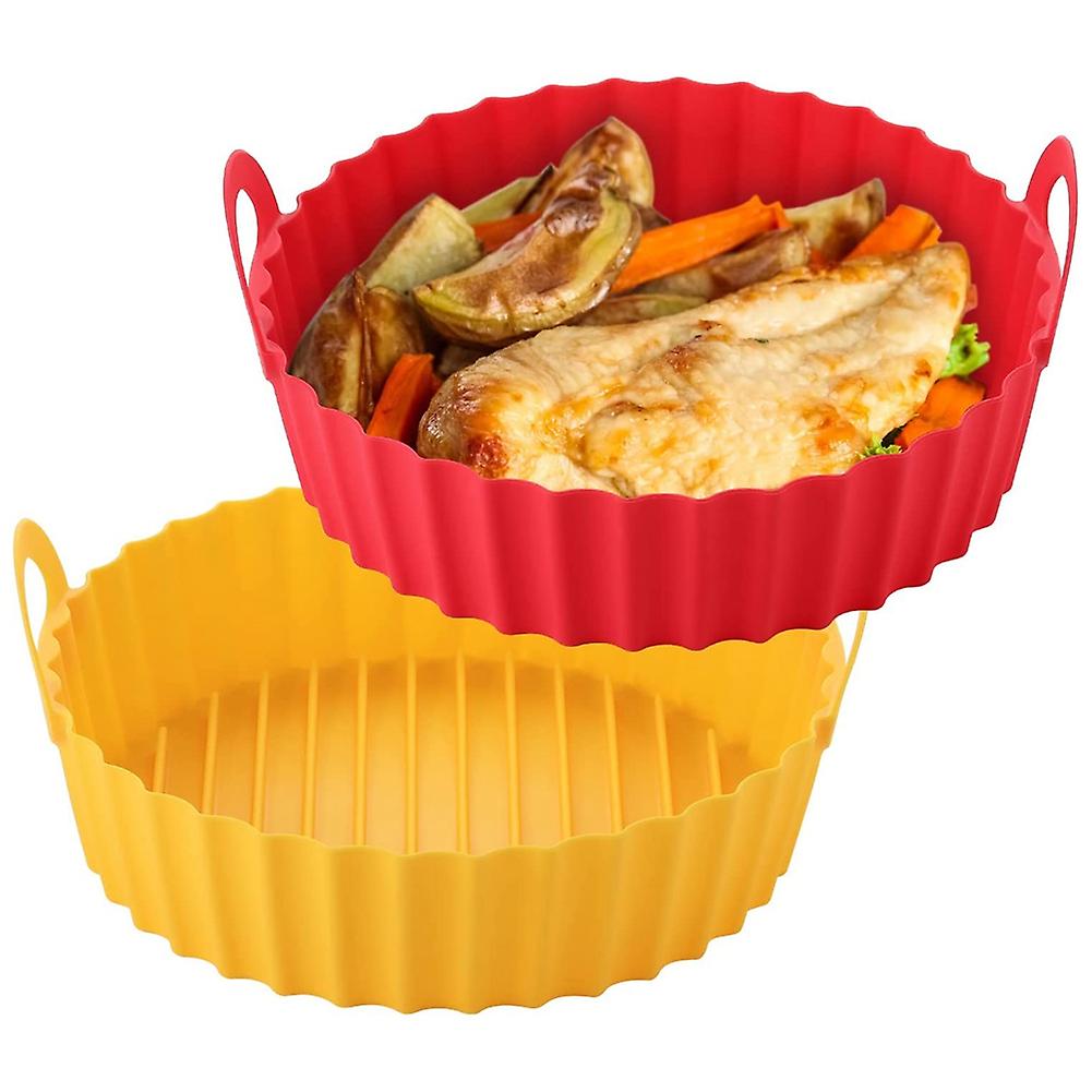 2-Pack Silicone Liners 8.5Inch for 5 to 8 QT Reusable Pot Round Silicone Baking