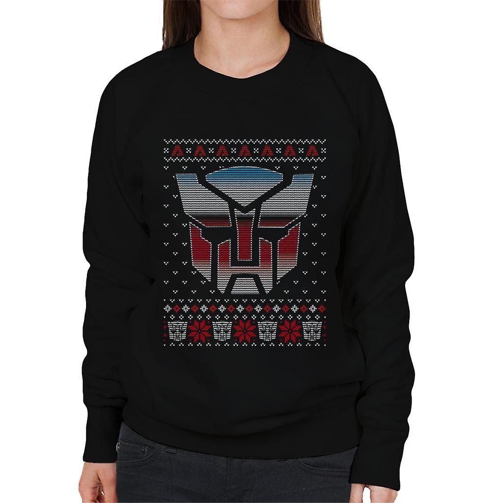 Transformers Christmas Autobot Symbol Women's Sweatshirt