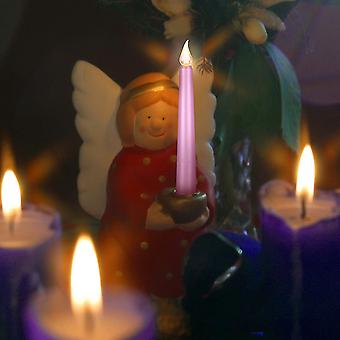 Candele Coniche Antigoccia Sonedly | Set Da 4 In Viola, 25,4 Cm | Non Profumate, Lunga Durata 8 Ore | Per Cene E Atmosfera Romantica - 4