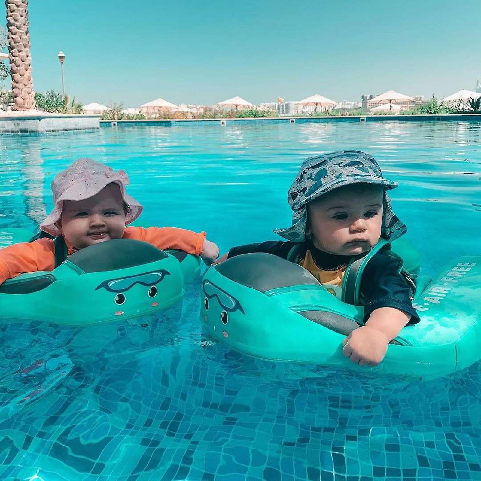 Solid Non Inflatable Baby and Toddler Swimming Ring Waterproof Airtight with Sunshade Use for Home swimming Pool