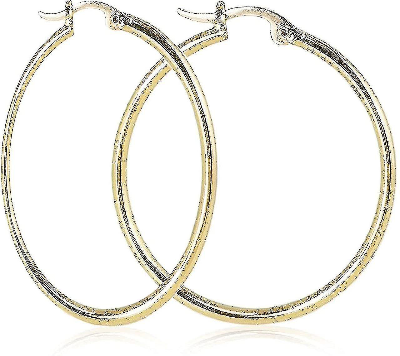 Titanium stål runde øreringe Kvinders øreringe Allergivenlige