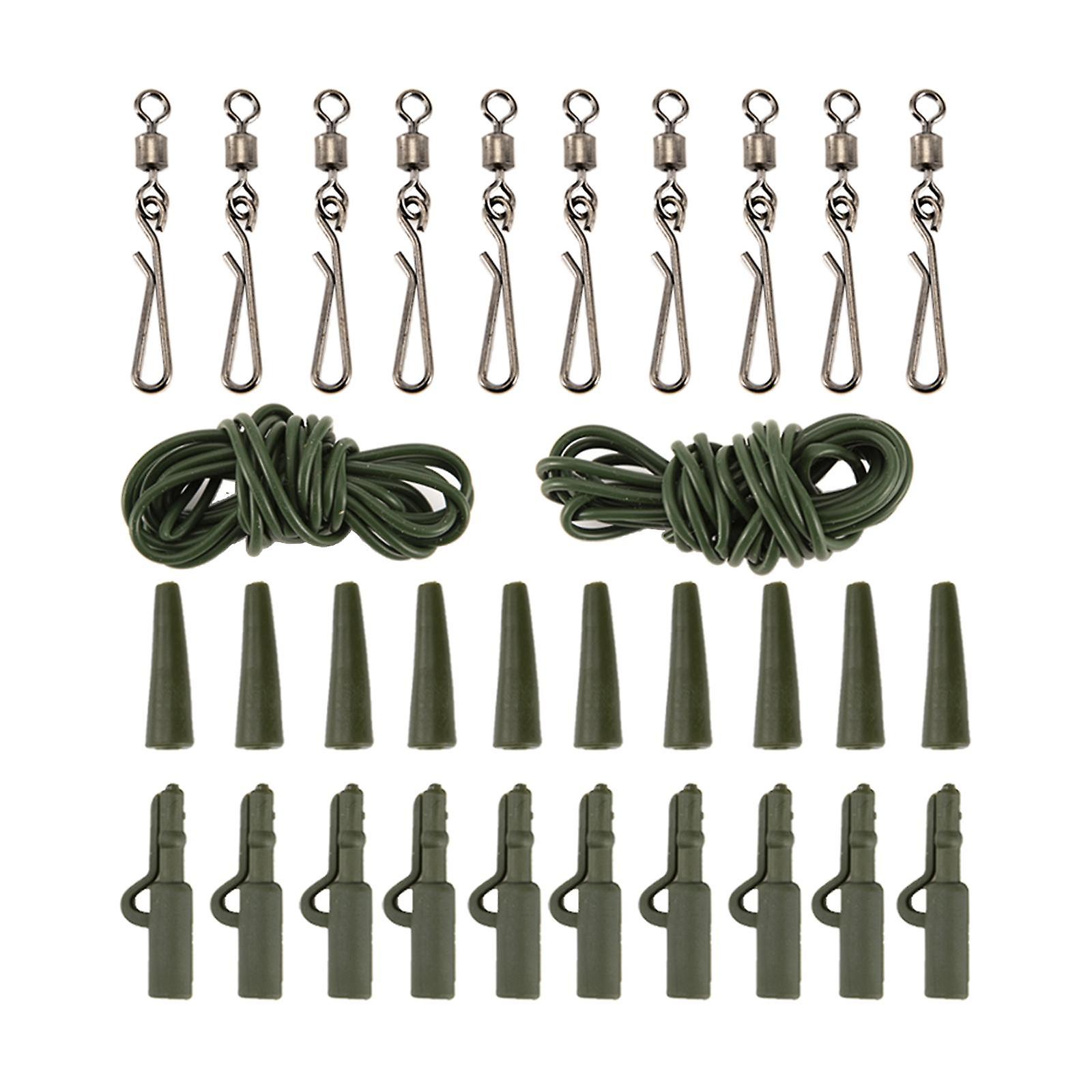 32pcs/set Carp Fishing Tackles Assorted Sizes Rolling Swivels Accessories