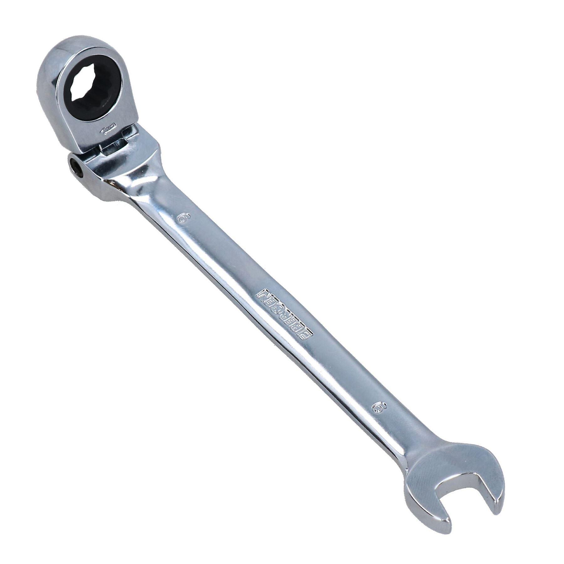 9mm Metric Flexi Head Ratchet Combination Spanner Wrench 72 Teeth