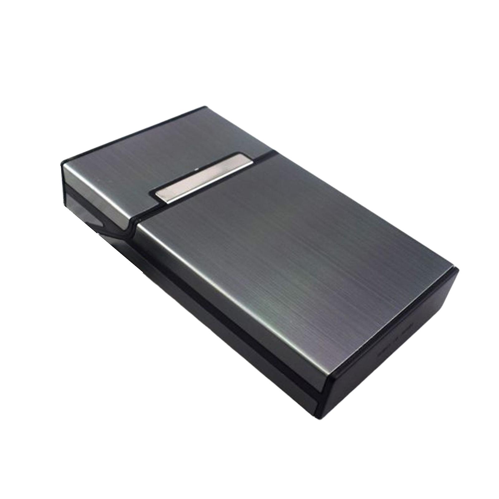 Geborsteld aluminium sigarettenkoker 4 kleuren magnetische flip sigarettendoos geschenken voor vader echtgenoot broers