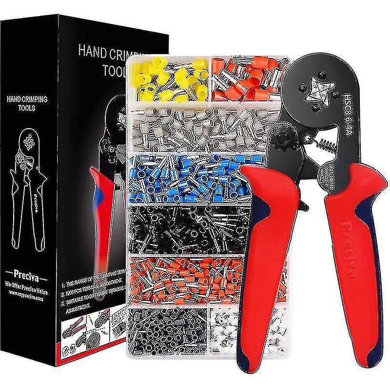 Crimping Tool With 1200 Insulated Crimp Terminals From 0.25mm To 10mm. Electrician's Pliers, Tools,