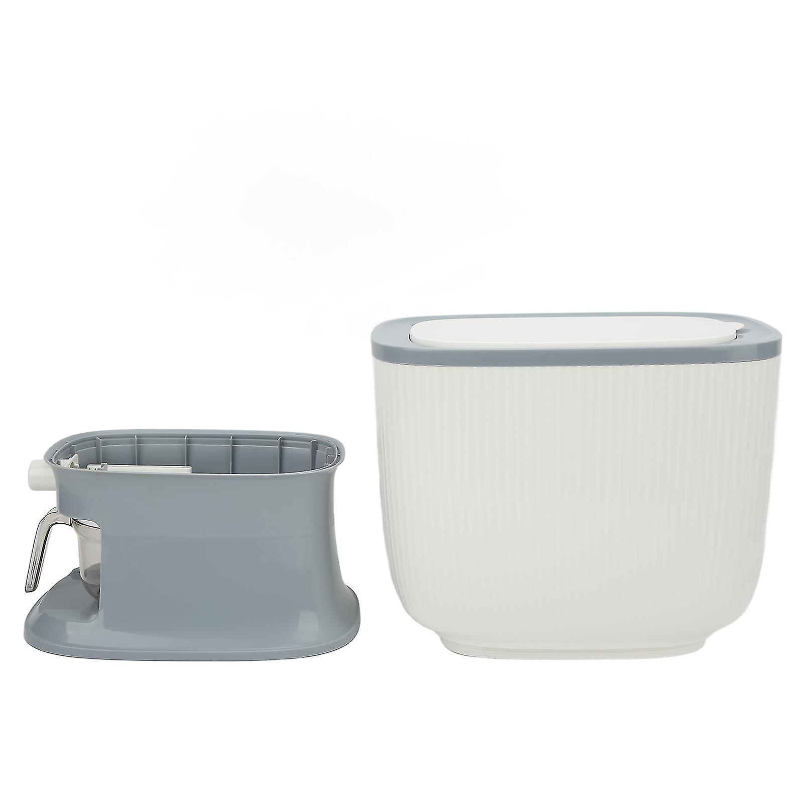 Household Rice Dispenser Large Capacity Automatic Rebound Automatic Rebound Rice Dispenser with Cup Grey