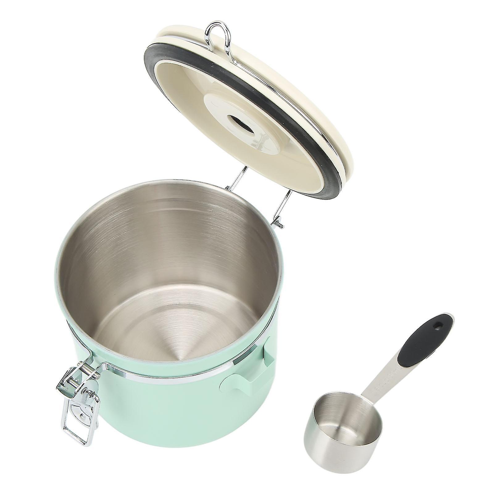 Kaffebeholder 1,2L Mintgrøn lufttæt beholder i rustfrit stål