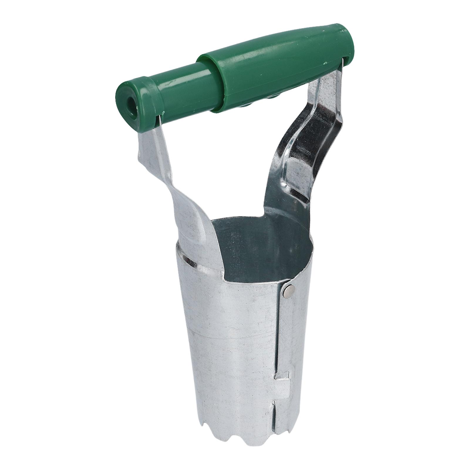 Bulb Planter Handheld Bulbs Transplanter Bend Free Tool for Transplanting Silver Green