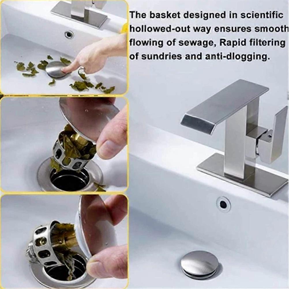 Universal Wash Basin Bounce Drain Filter Kitchen Bathroom Strainer Sink Drain Stopper