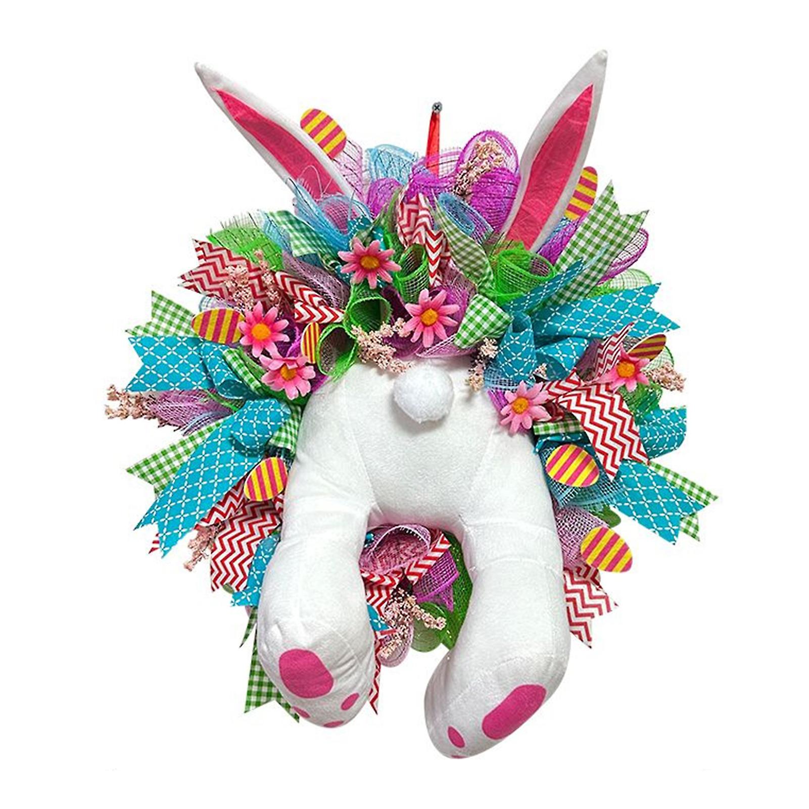 Cute Bunny Shape Wreath Pendant Durable Exquisite Hanging Handiworks for Tree