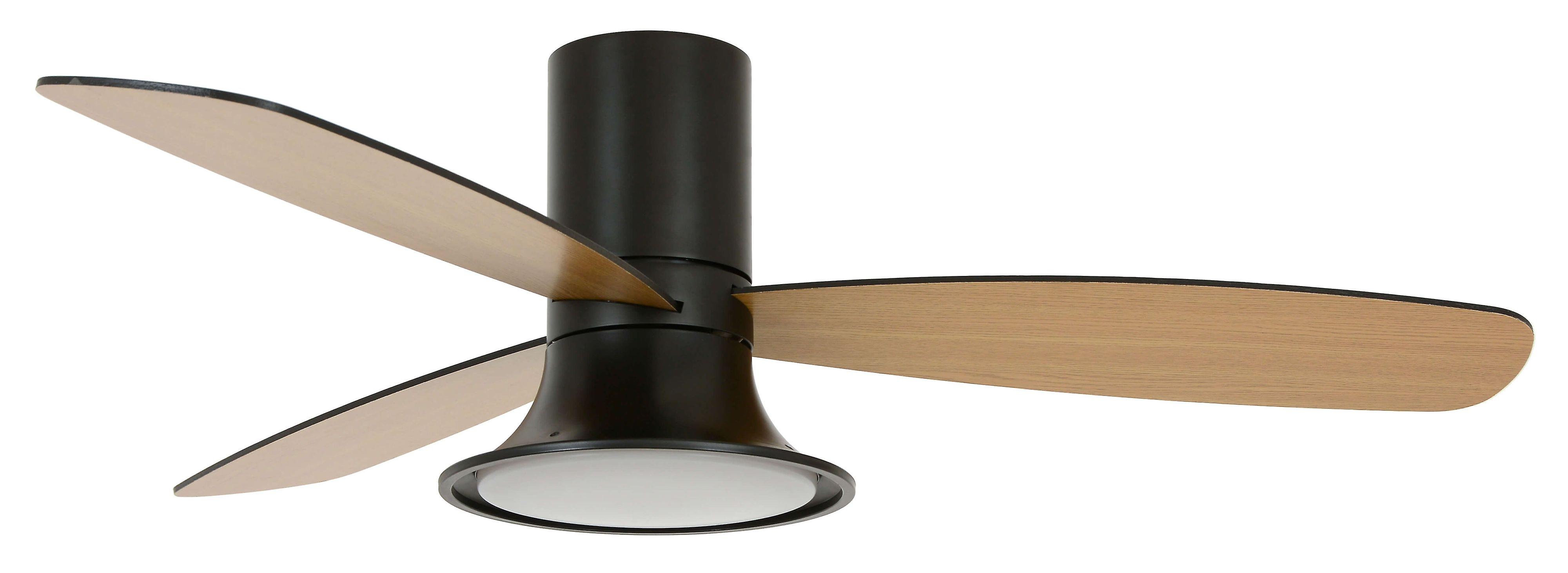 DC ceiling fan Flusso Black with LED and remote
