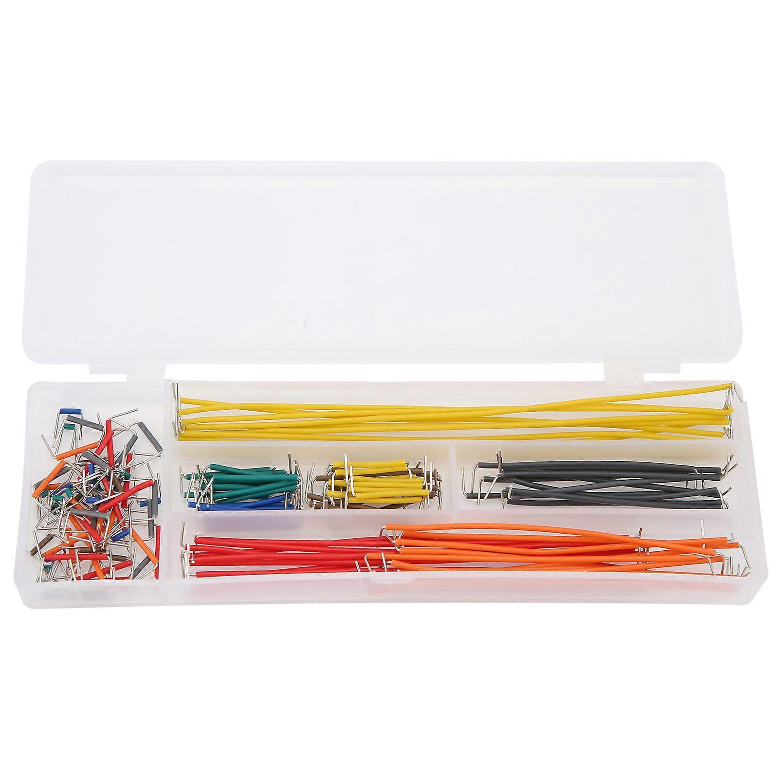 140Pcs καλώδιο βραχυκυκλωτήρων breadboard 14 ηλεκτρικό καλώδιο μήκους που συνδυάζεται με το πλαστικό κιβώτιο αποθήκευσης