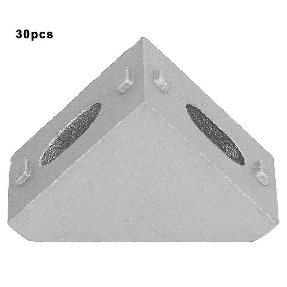30Pcs Aluminum Corner Bracket 2 Holes Right Angle L Type for 2020 Aluminum Profile