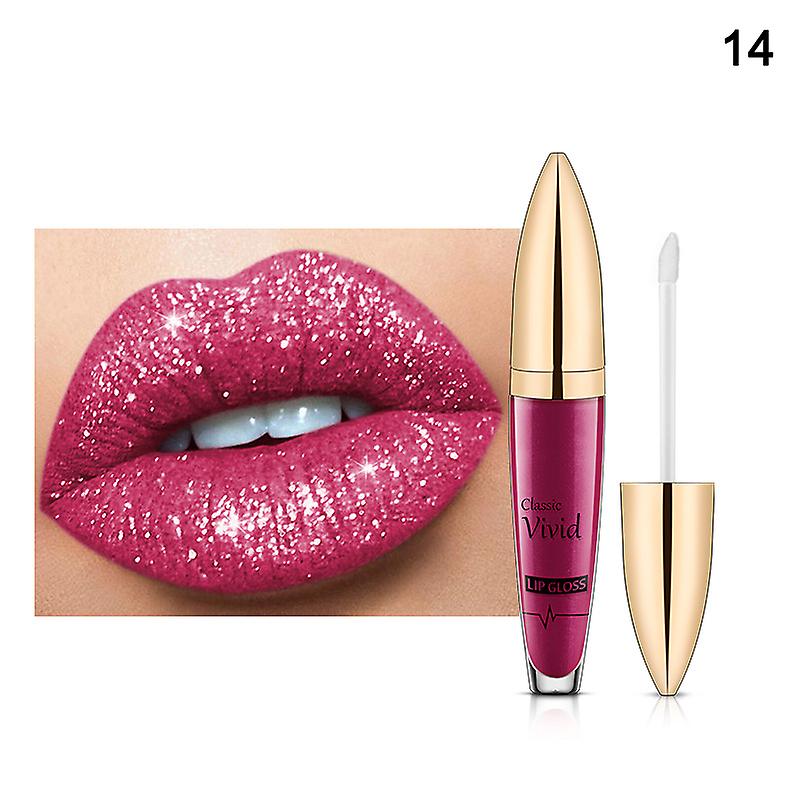 Glitter Lipstick Liquid Metallic Lipgloss Diamond Waterproof Pearl Lipgloss pour femme Nouveau