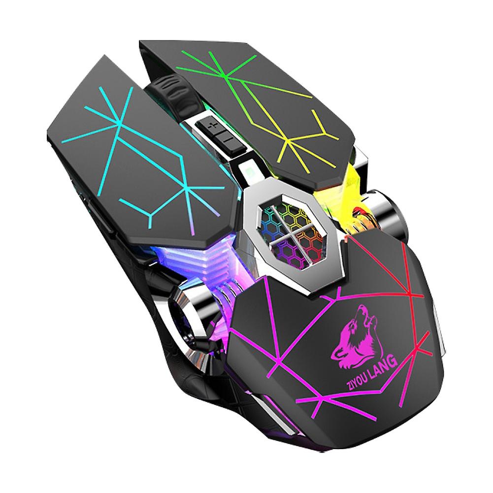 X13 Wireless Mute Rechargeable Backlight Mechanical Game Mouse for Laptops