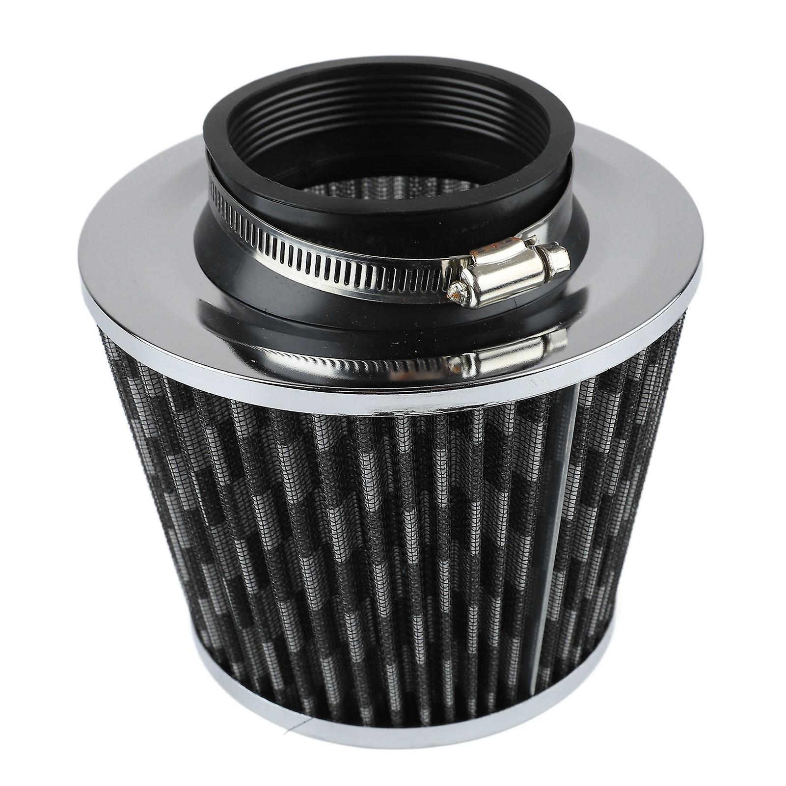 Car Air Filter High Flow Powerful Filtration 16 Radial Shaped Bracket Air Intake Filter for Vehicle Carbon Fiber Style 
