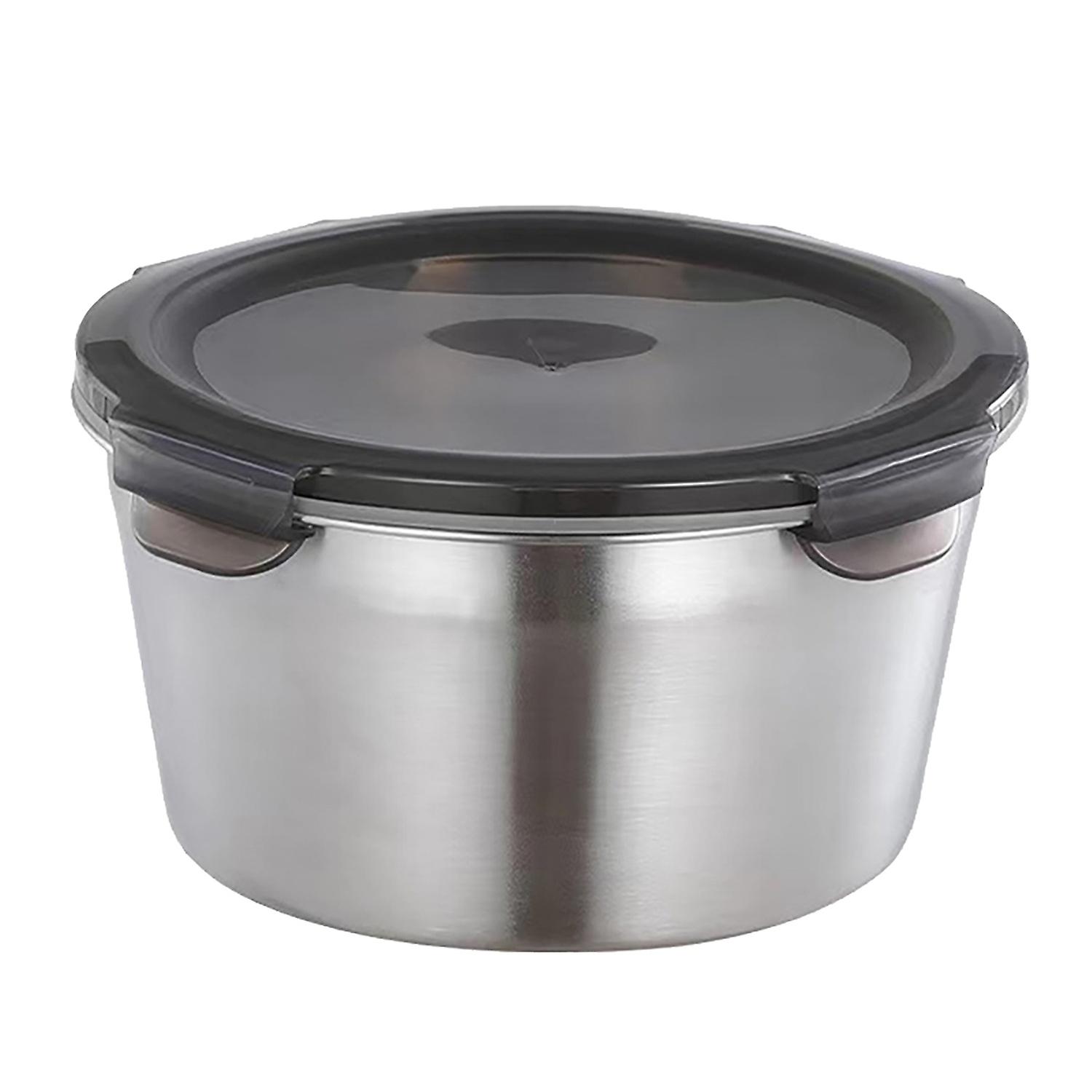 400ml/600ml/1100ml/2100ml Lunch Bowl Double Layer Smooth Surface Sealed Lid Anti-Rust Stainless